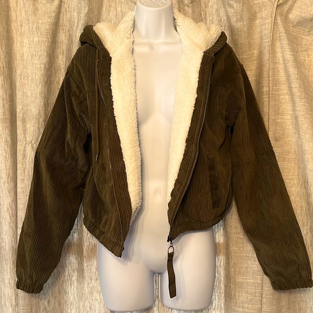 Corduroy fleece lined jacket